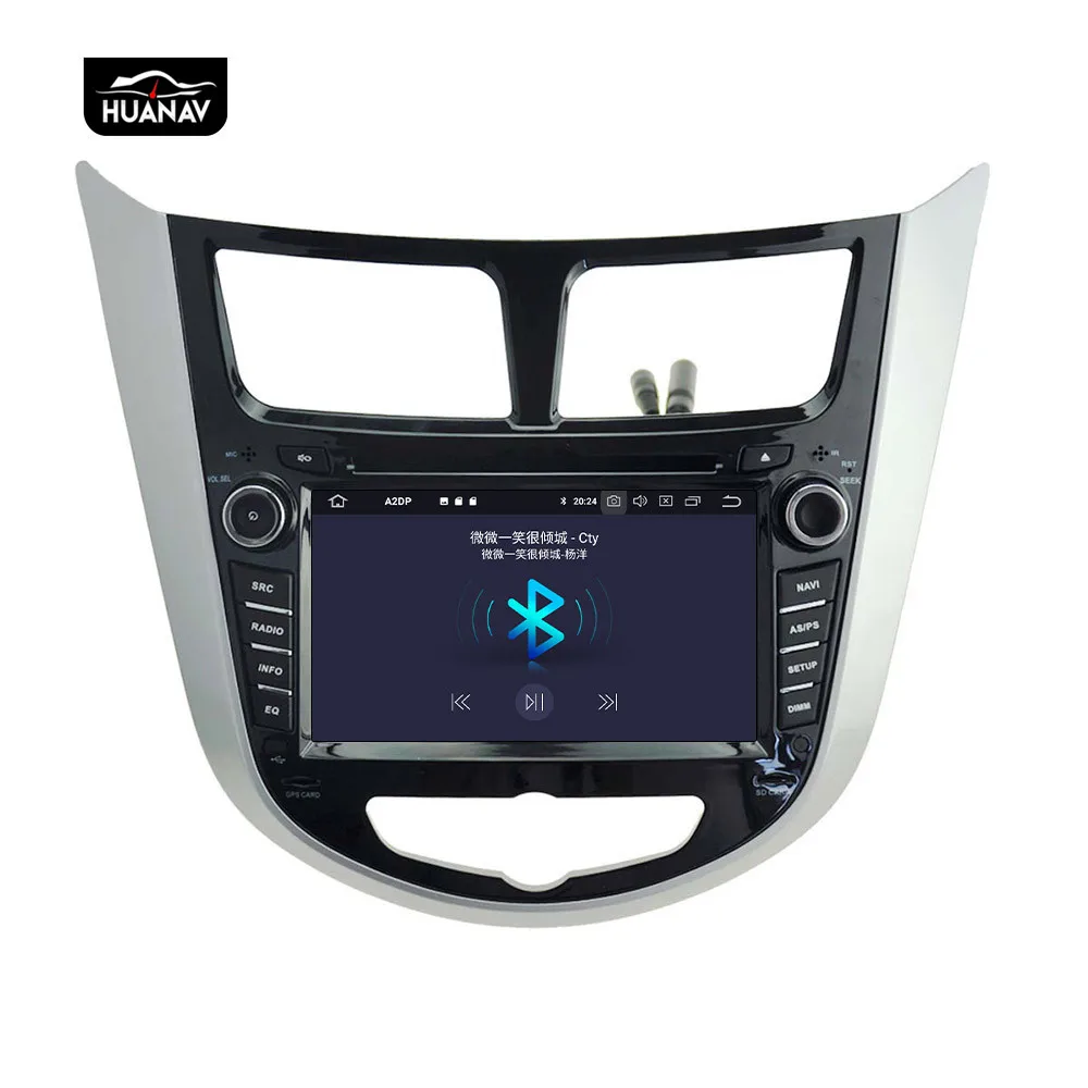 Автомобильный DVD плеер DSP Android 9 GPS навигация для Hyundai Verna/Accent/Solaris 2011 + Авторадио