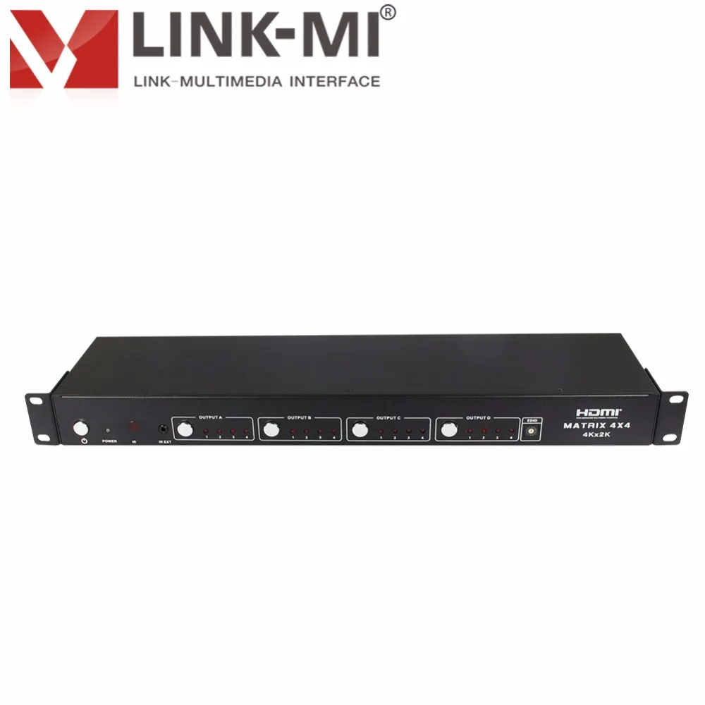 LINK-MI HDMI 4x4 видеоматричный коммутатор с ARC совместимый HDMI2.0/HDCP2.2 поддержка 4k x 2K 3D