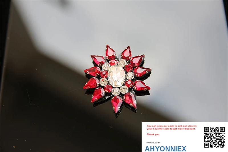 AHYONNIEX 1 шт. бусины ручной работы стеклянные в форме банта цветы нашивки Пришивные