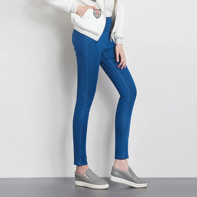 Женские узкие джинсы LEIJIJEANS скинни с высокой посадкой молнией сбоку 3 цвета