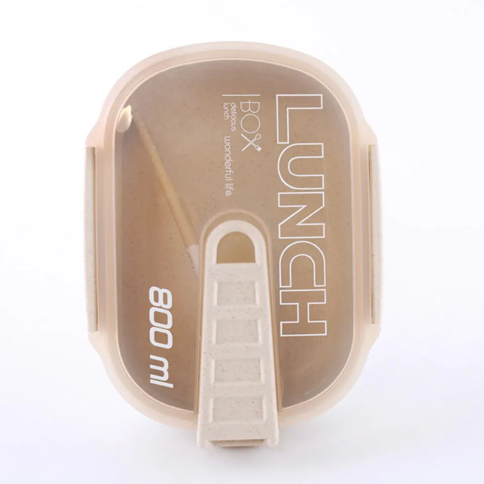 Ланчбокс 800 мл Прозрачная крышка Bento Box герметичное уплотнение японский стиль еда