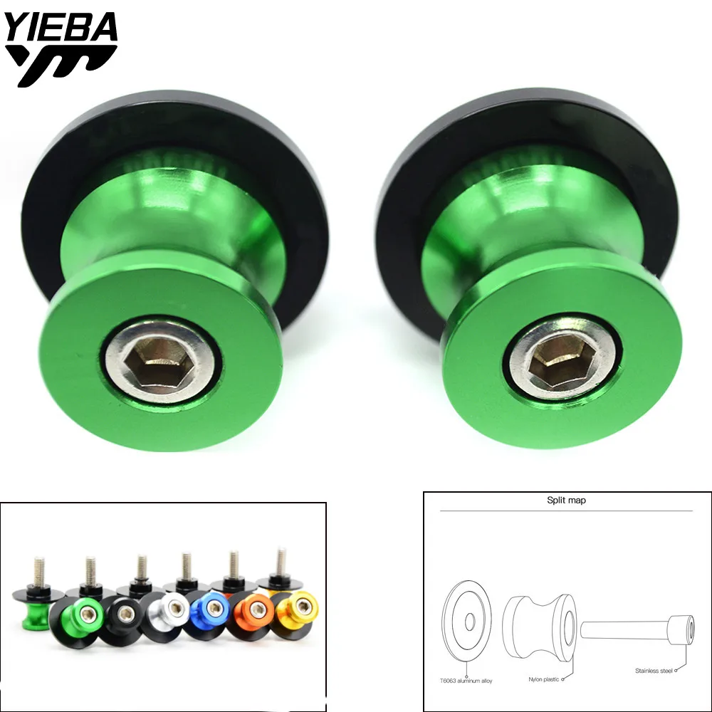 

10mm CNC Motorcycle Swingarm Sliders Spools Slider Rear Swingarm FOR KAWASAKI Z250 Z 250 2013 2014 2015 Ninja 250 Z750 ER6N