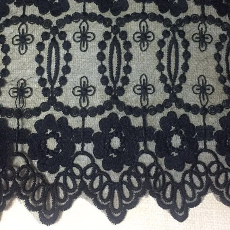 1 ярдов/партия черное мягкое цветочное французское украшение для ресниц