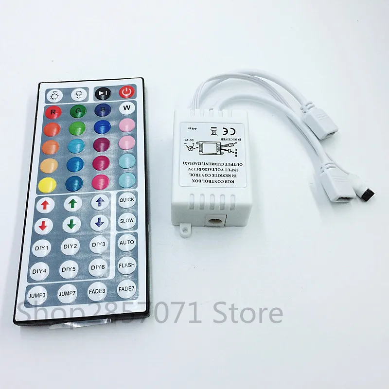 ИК-пульт дистанционного управления RGB на 44 клавиши с 2 разъемами 12 В постоянного
