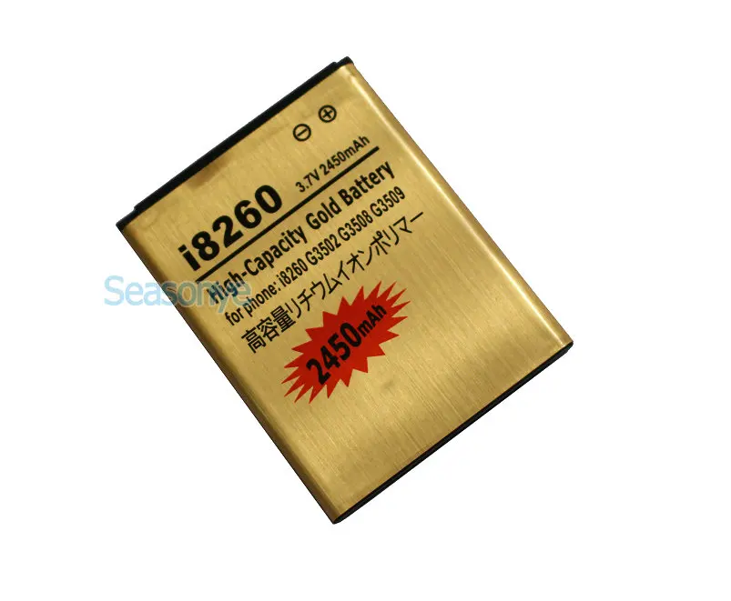 Seasonye 2pcs/lot 2450mAh B150AE / B150AC Replacement Gold Battery For Samsung Galaxy Core i8260 G3508 G3509 G3502/U i8268/D | Мобильные