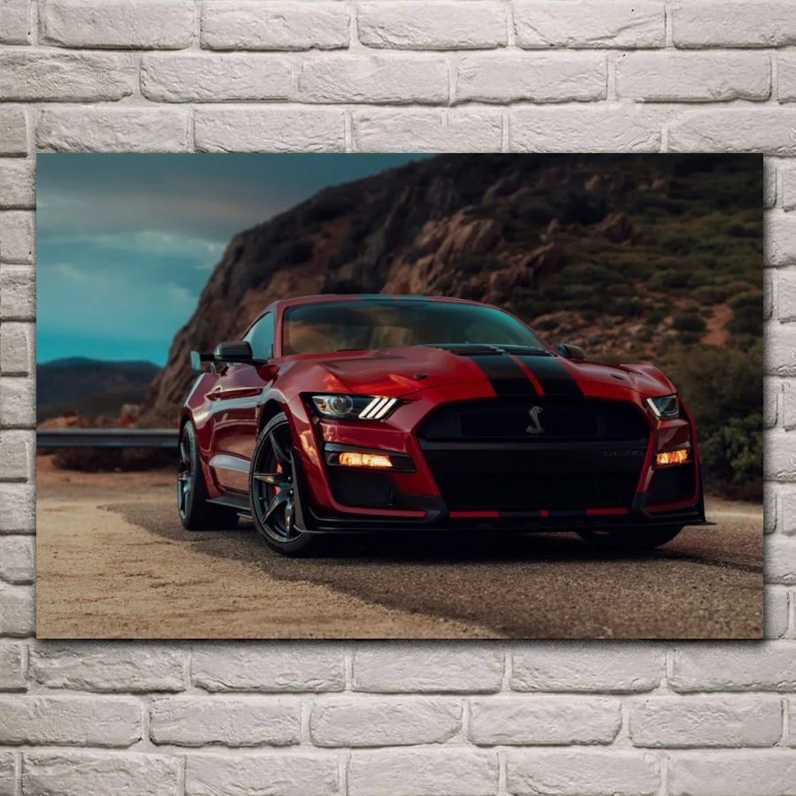 Крутой mustang shelby gt500 спортивные автомобили декор для гостиной домашний Настенный
