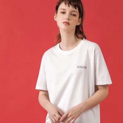 TANTO/2019 г. Новая модная футболка весенне летняя хлопковая черного и белого цвета с