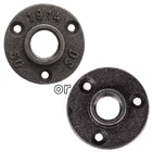 1 шт. 12 дюйма, 34 дюйма, резьбовые железные фитинги для труб, настенное крепление, напольный античный фланец, металлический инструмент, черный