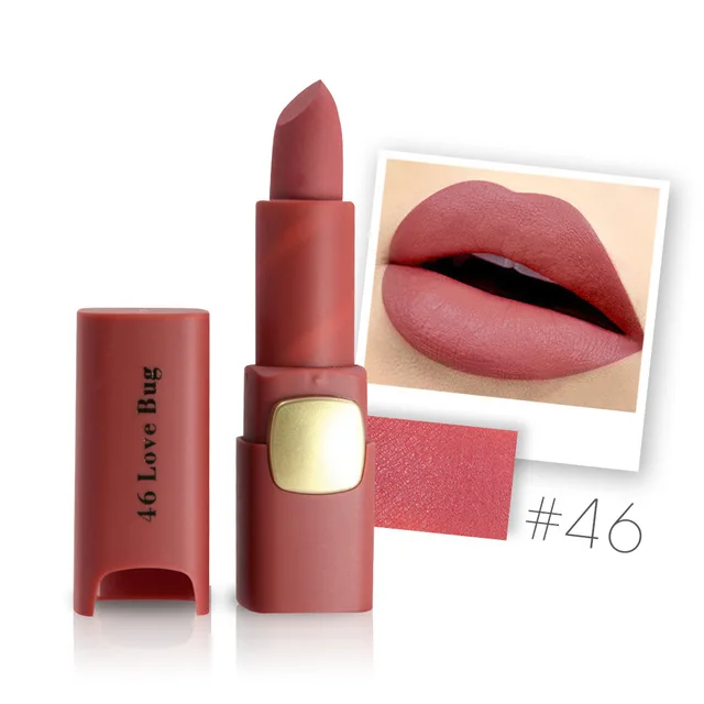 Nude Miss Rose Matte Lipstick Long Lasting Kyliejenner Lipstick Cosmetics Mate Lipstick Waterproof Lipsticks For Women Tint - Цвет: 46 Love Bug