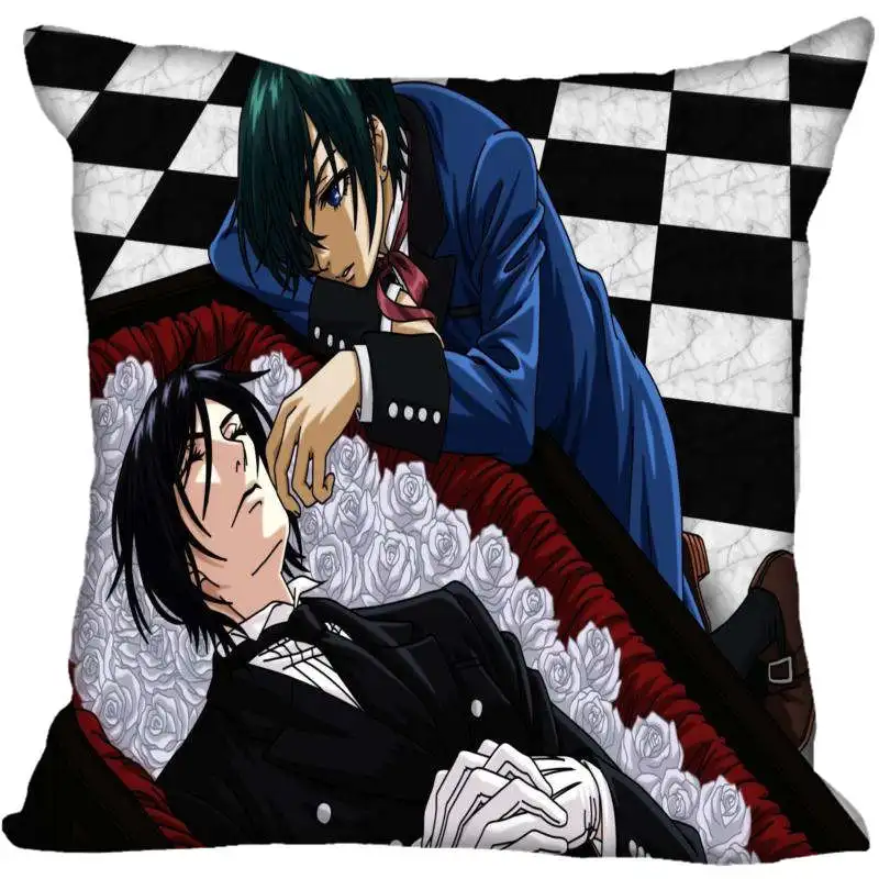 Индивидуальная квадратная наволочка для косплея Темный дворецкий