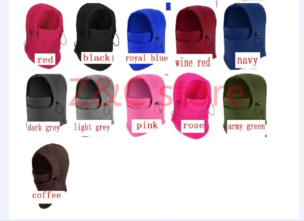 120pcs/lot winter Thermal Fleece Balaclava Hood Police Swat Ski Bike Face Mask Cs Mask/Warm Mask/beanie about 70g/pc | Аксессуары для