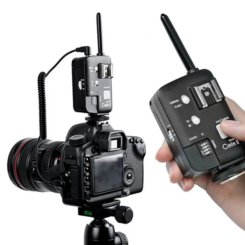 2шт Godox Cells II высокоскоростное студийное фото устройство триггер беспроводной