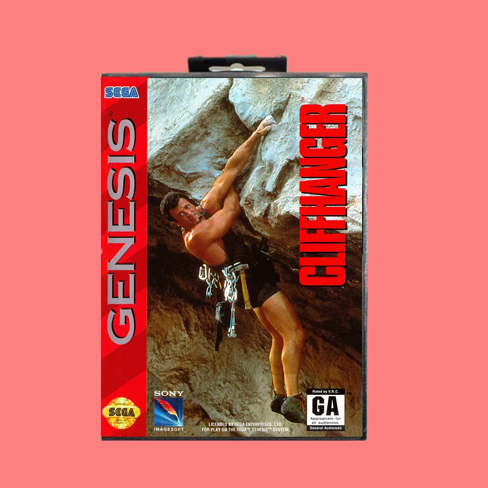 16-битная игровая карточка с фиксатором cliffshaking розничная коробка для Sega Genesis и Mega