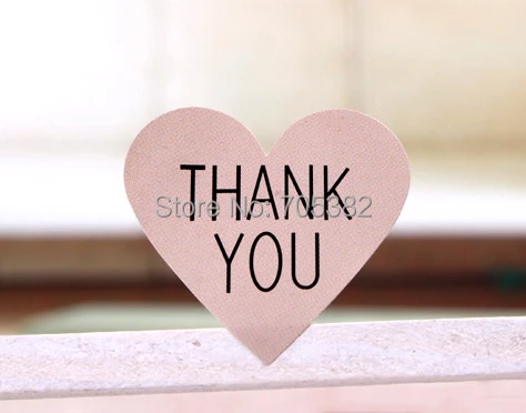 100 шт./лот розовое сердце &quotспасибо&quot самоклеющиеся этикетки Уплотнения диаметр