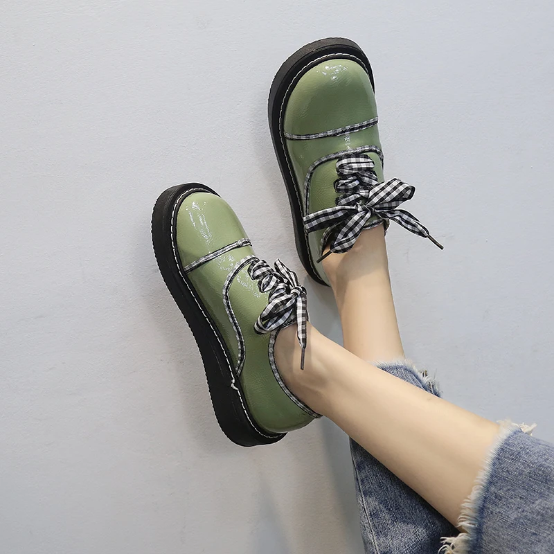 Японская мягкая обувь в стиле ретро Женская Модная молодежная на толстой подошве