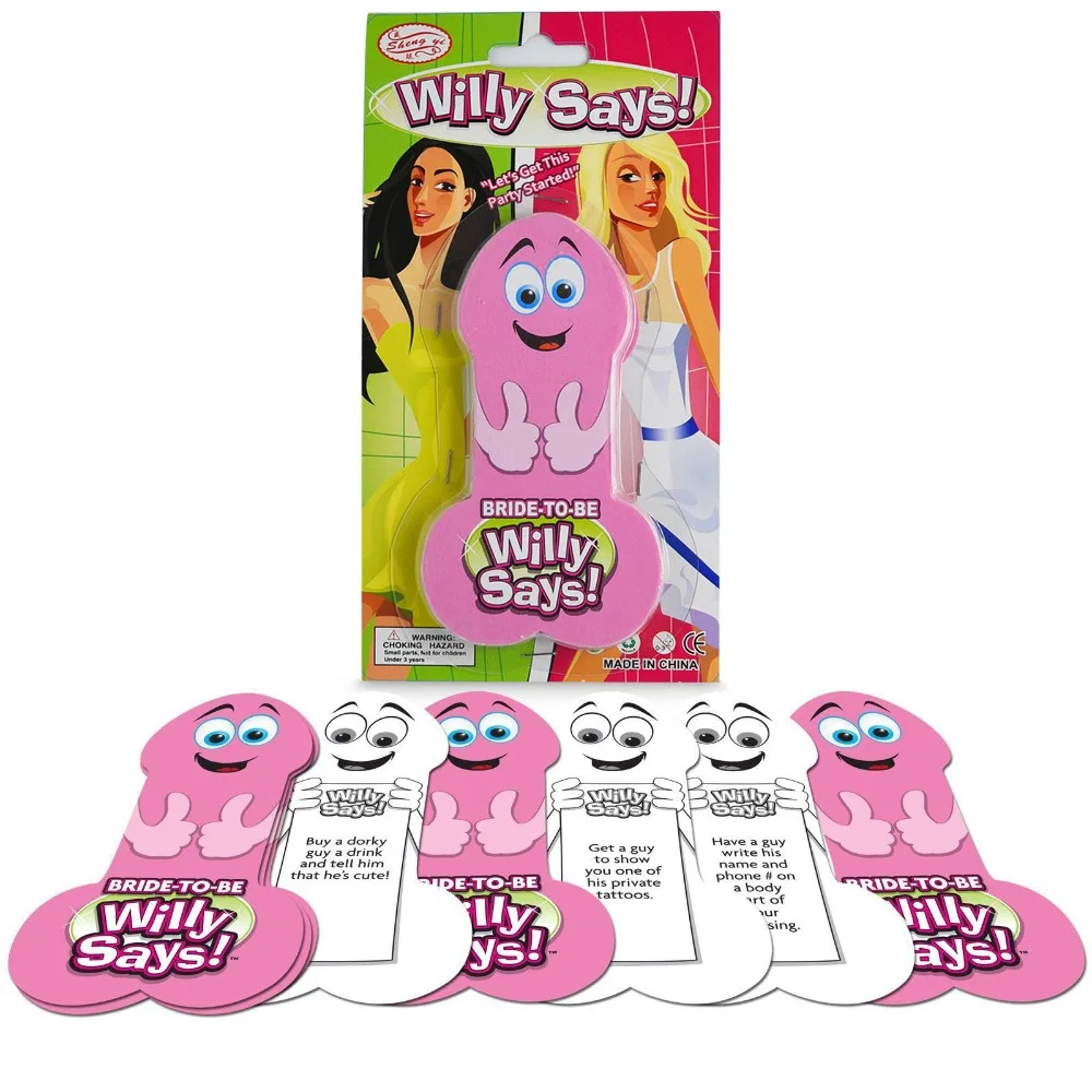 24 шт. забавные игры Willy Says Dare карты для девочек девичник украшения для девичников игра для подарка аксессуары