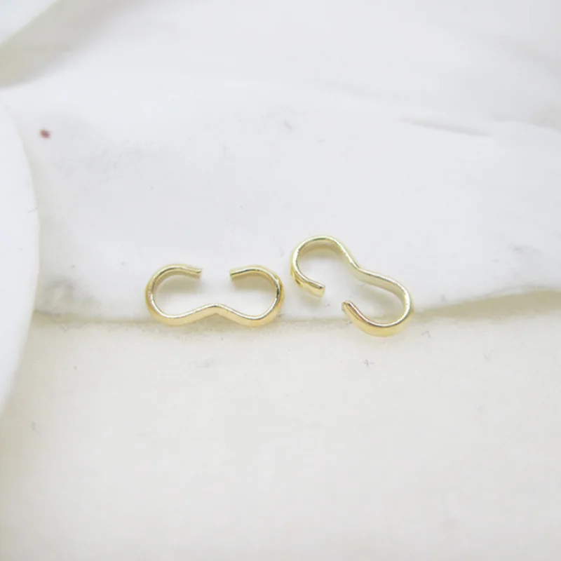 Золотистые крючки с пряжкой 8 разъемов для изготовления браслетов подвесок