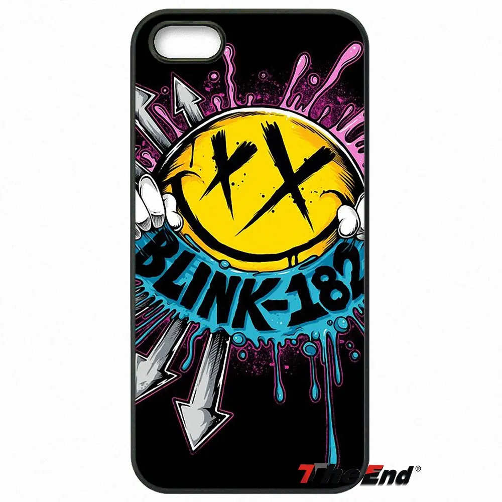 Чехол для телефона Blink 182 Smiley Face Punk Rock Band с логотипом iPhone X 4S 5 5C SE 6 6S 7 8 Plus Samsung Galaxy Grand