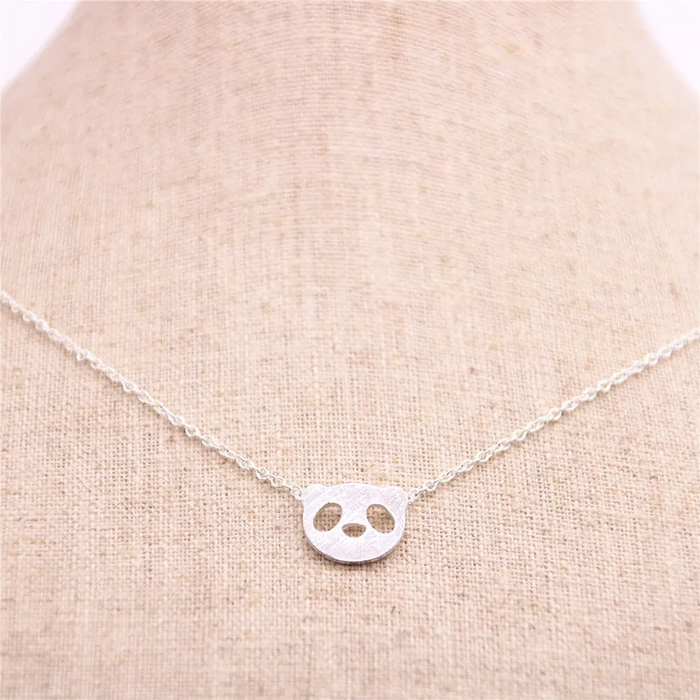 

Classic Hollow out panda head pendant necklace animal pendant necklace designed for women