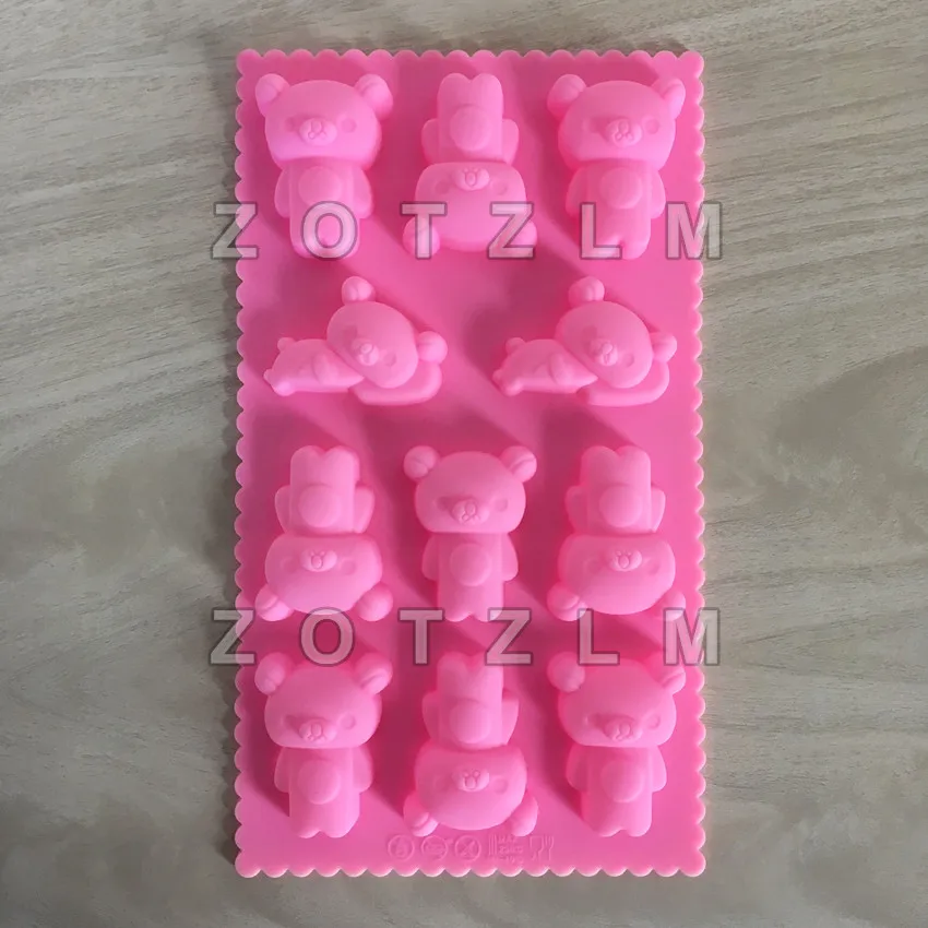 1 шт. 11 картонный Медведь Rilakkuma формы силиконовая форма для печенья помадка