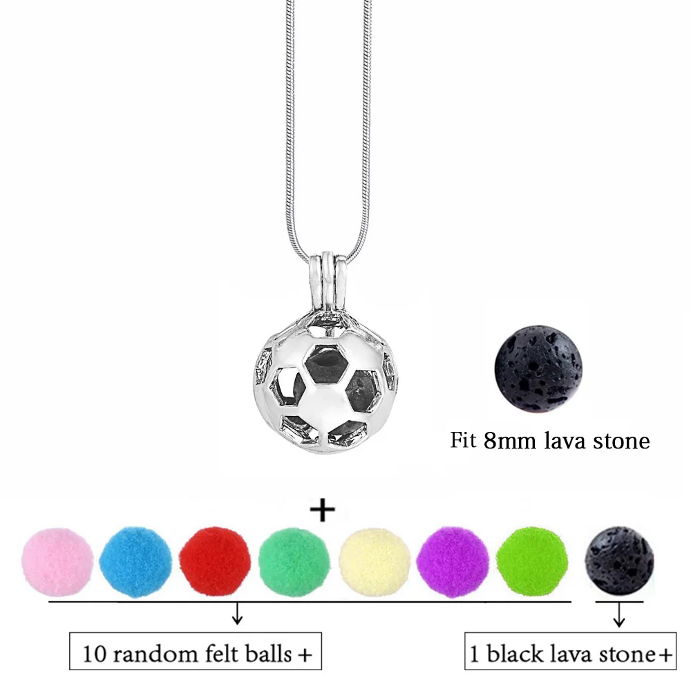 2018 футбольное ожерелье искусственная жемчужная клетка диффузор лава