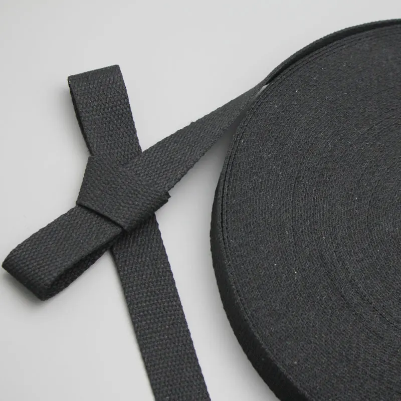 2y/lot 20mm Multi Color Bag Strap Woven Cotton Sewing Strap Belt For Shoulder Bags Handbag Garment DIY Accessories LX526 - Цвет: Black