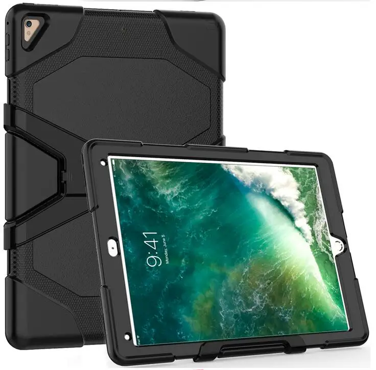 black Противоударный чехол для Apple ipad pro 12,9 дюймов A1670, A1671 360 градусов полный защитный чехол для ipad pro 12,9 дюймов A1584 - Цвет: black