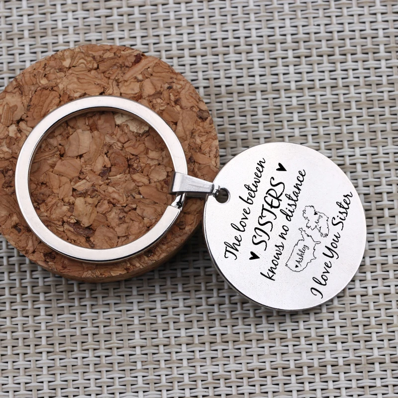 Брелок любовь между сестрами не знает расстояния я тебя люблю для сестры лучшие