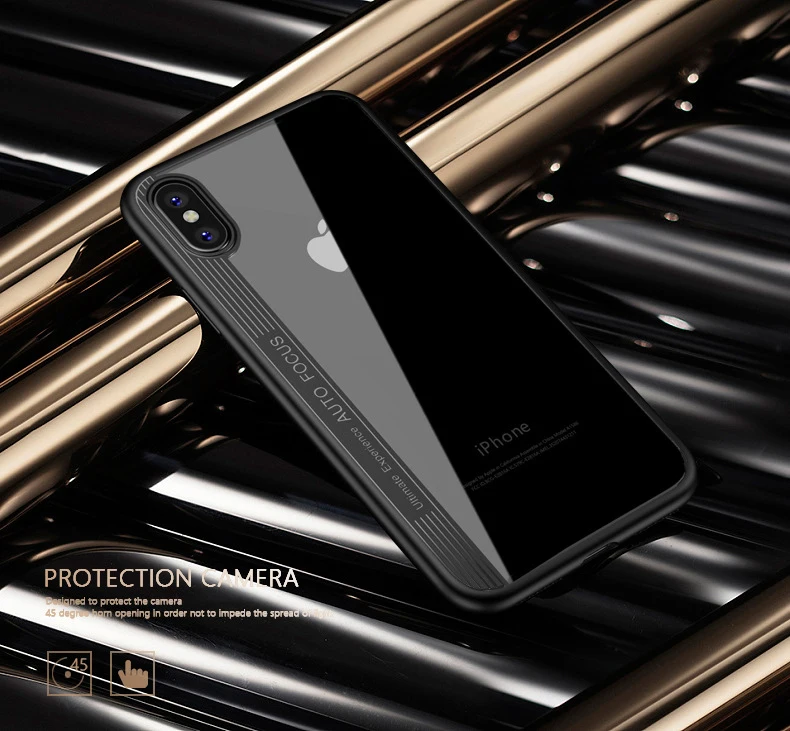 GU JIANG Роскошный прозрачный силиконовый защитный чехол HD для iPhone X Ультратонкий 10 |