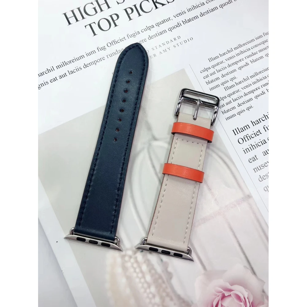 Кожаный ремешок для apple watch band 42 мм 44 40 38 браслета correa iwatch seeries 4 3 2 1