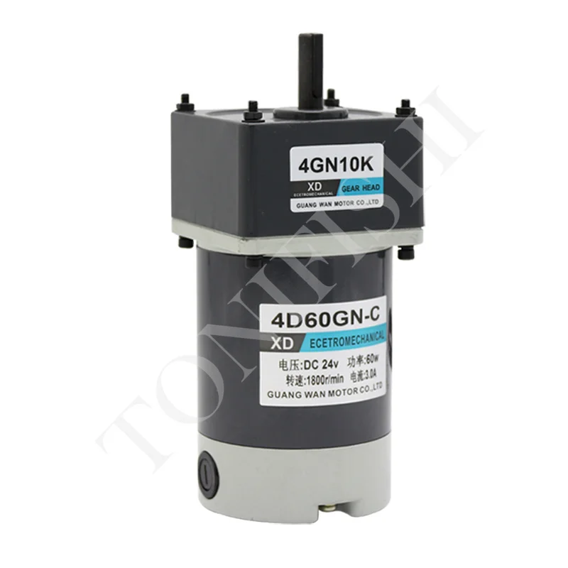 DC мотор редуктор 12V 24V 60W большим крутящим моментом микро медленной скорости