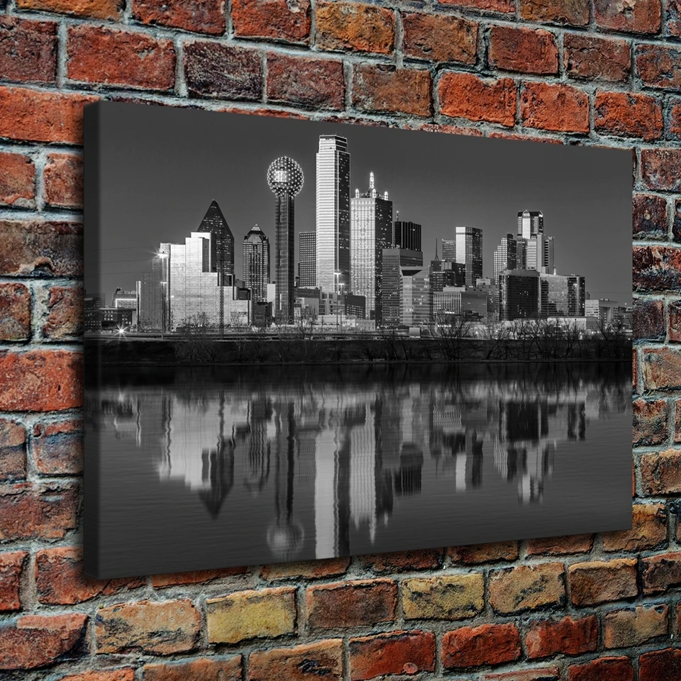 Картина на холсте постер настенная живопись 1 предмет Dallas Skyline домашний декор