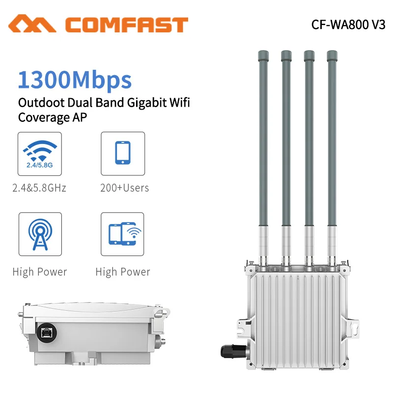 COMFAST WA800V3 1300 Мбит/с двухдиапазонный 5 ГГц Высокая мощность Открытый AP