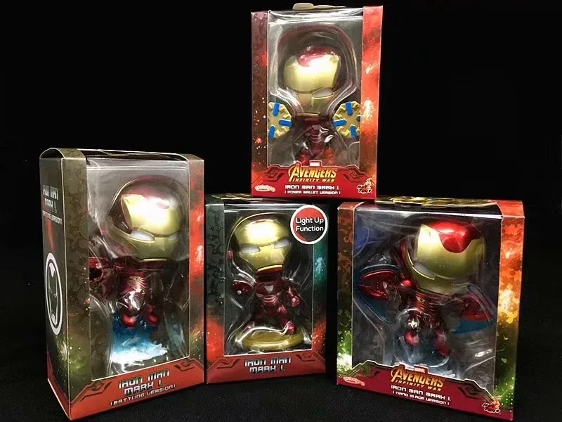 Marvel Мстители Бесконечность войны Железный человек Марка 50 Bobble-Head с батареей ПВХ