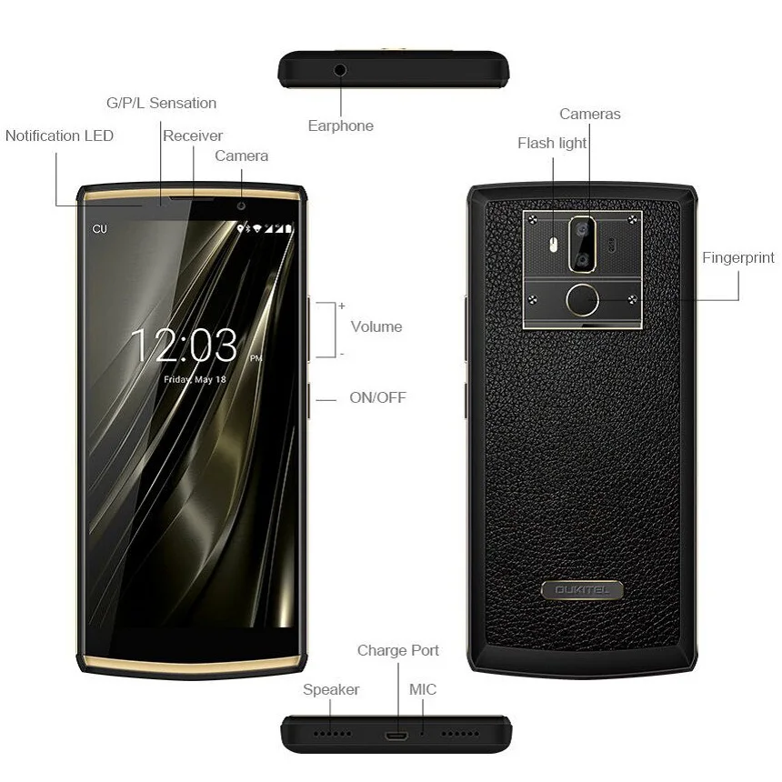 Oukitel K7 10000 мАч 9 В/2A 6 0 дюймов FHD + 4G B Оперативная память мобильный телефон mt6750t