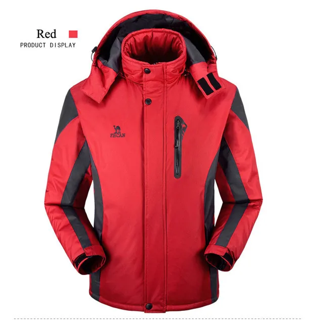 Men red Лыжные куртки для мужчин и женщин, Теплые Водонепроницаемые Дождевики, куртки для походов на открытом воздухе, зимние спортивные куртки для сноуборда, катания на лыжах - Цвет: Men red