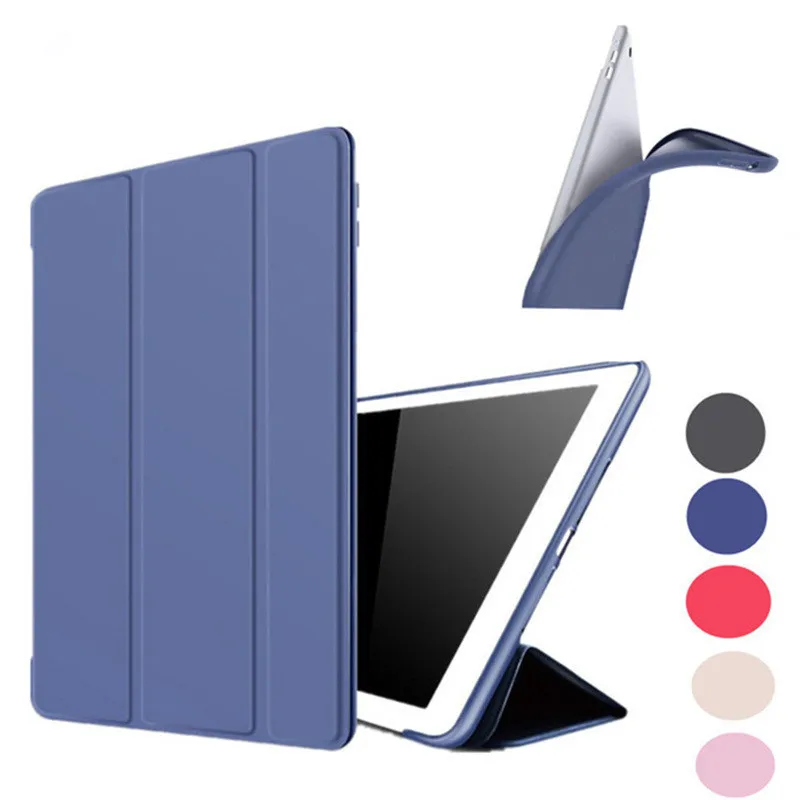 Для iPad 6 A1566 A1567 чехол из искусственной кожи + Мягкая силиконовая задняя крышка ТПУ