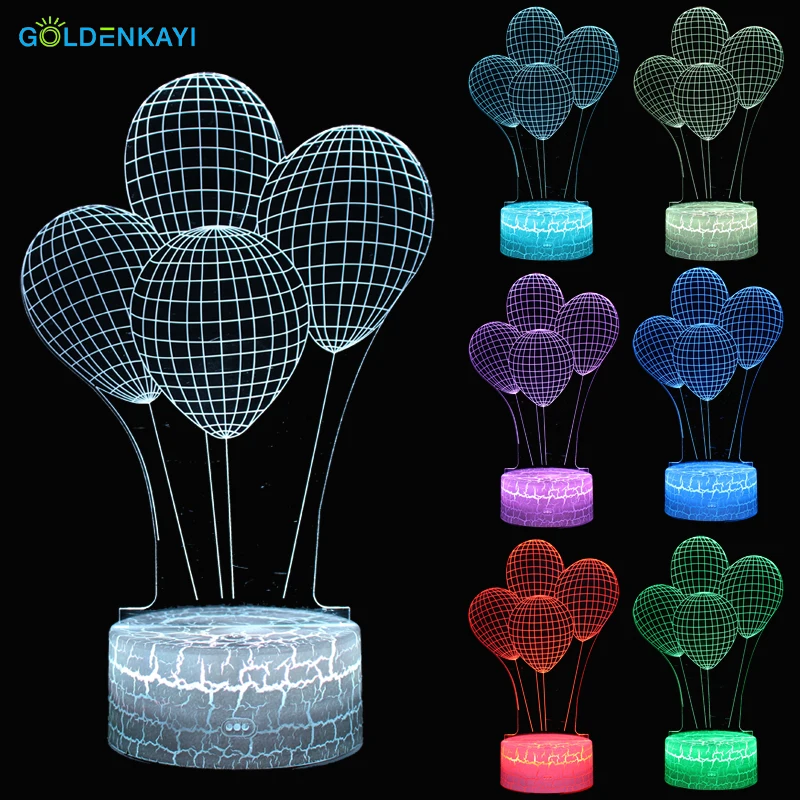 3D шар светодиодный ночник атмосферная настольная лампа RGB лампа Красочный светодиодный мультфильм ночные светильники лучший подарок для детей Декор лампа