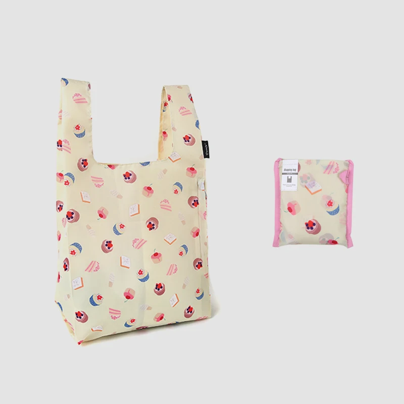 Hot Creative environmental storage bag Handbag Strawberry Foldable Shopping Bags Reusable Folding Grocery Nylon eco tote Bag | Багаж и