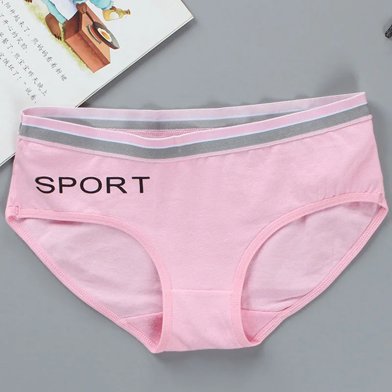 Новинка хлопковые брюки со средней талией для девочек подростков дышащие трусы с