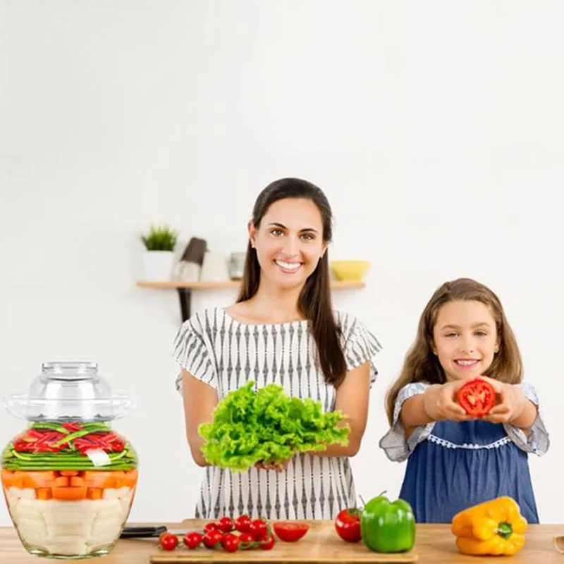 Утолщенная Бессвинцовая стеклянная банка для маринования бытовые маринованные