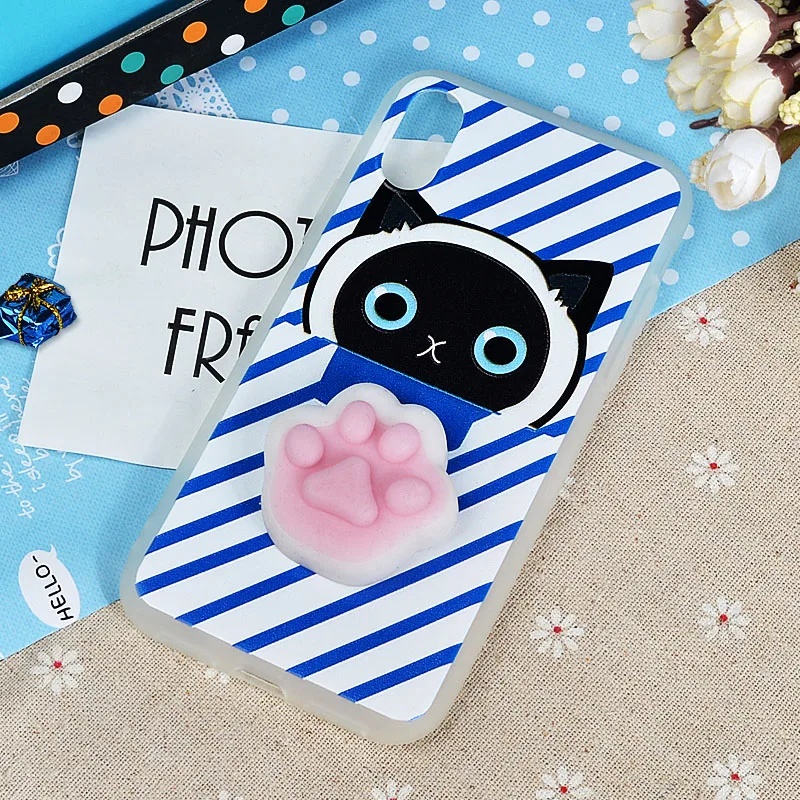 Чехол для iPhone X 5 5S SE 6 S 7 8 Plus задняя крышка милые 3D мягкие силиконовые медведь кошка