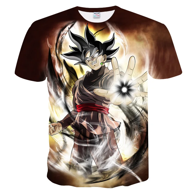 2018 новая крутая футболка для мужчин/женщин 3d Футболка с принтом dragon ball летние