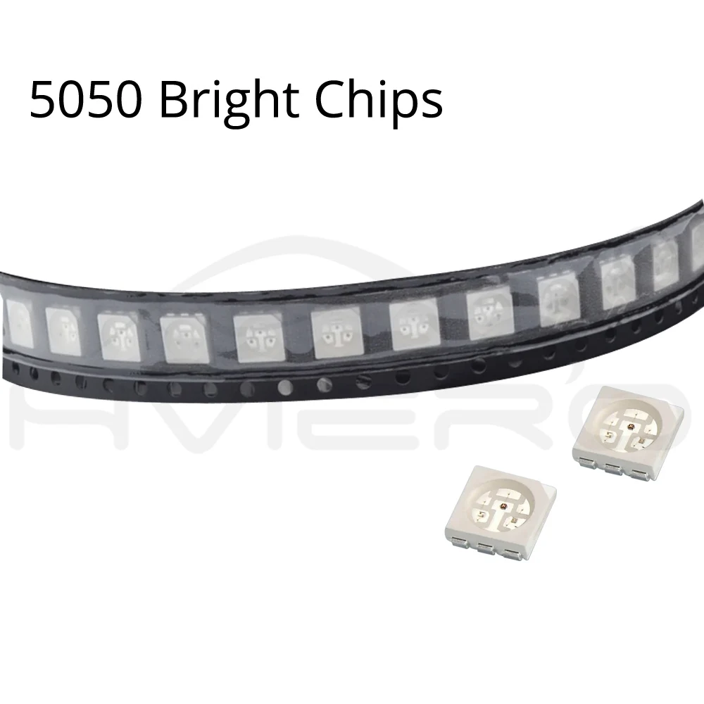 1000 шт. 5050 RGB Белые, красные, зеленые, синие, желтые УФ SMD SMT светодиод светодиодный PLCC-6 3 вилочным держателем яркий свет сигнальная лампа светильник 60mA 3V диоды для подавления переходных скачков напряжения