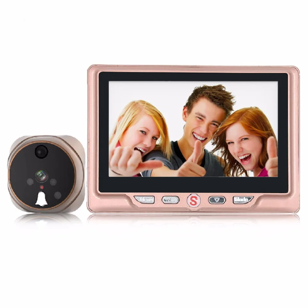 Дверной глазок 4 3 дюйма 1 шт. сенсорный ЖК экран цифровой дверной звонок видео