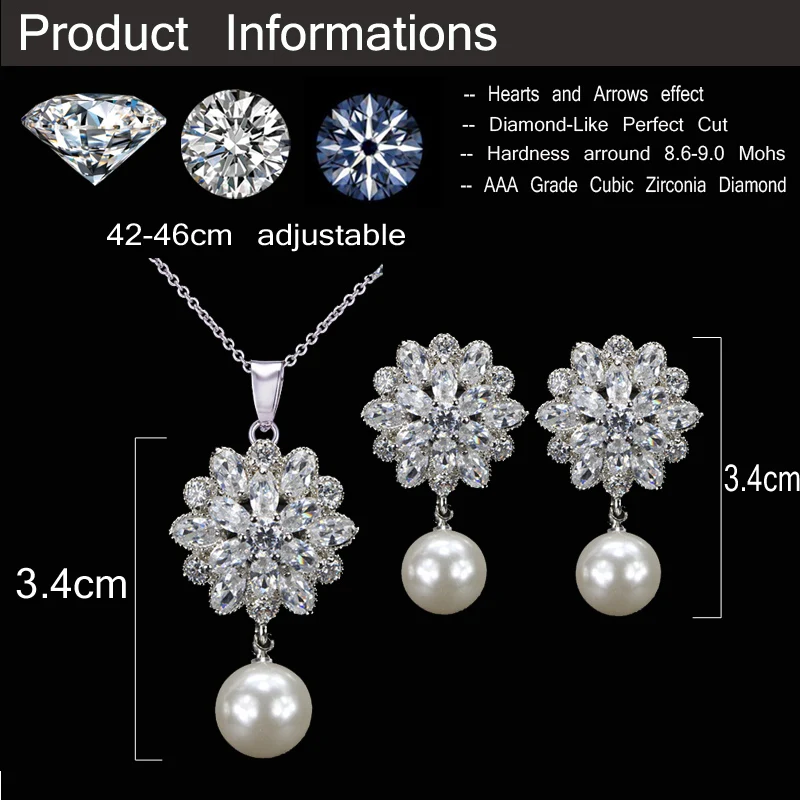 Женский ювелирный комплект из колье и серёг с жемчугом|necklace and earring set|necklace