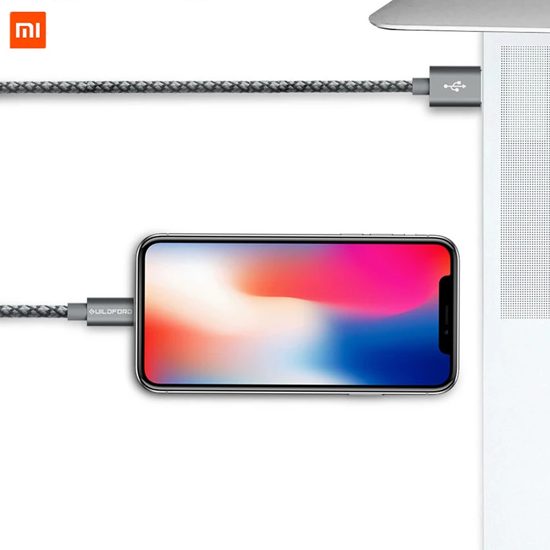 Оригинальный кабель Xiaomi для iPhone передачи данных быстрой зарядки X XS MAX 8 7 6 6S 5 iPad mini