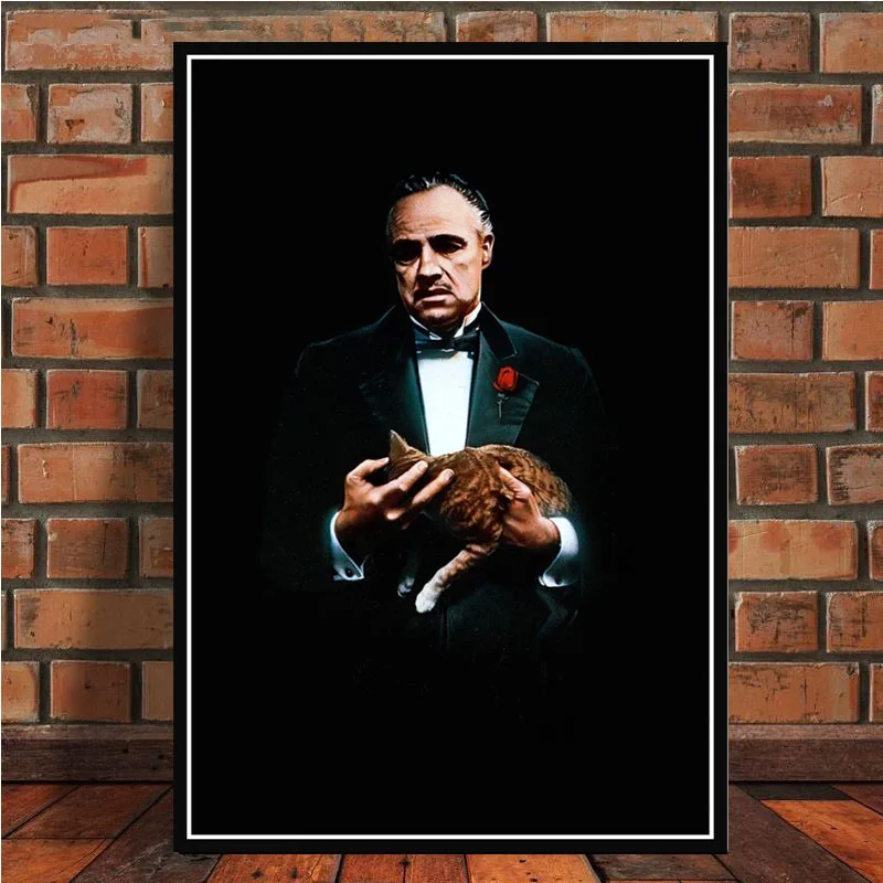 0001 The Godfather Movie Marlon Brando Al Pacino плакат настенный художественный Рисунок плакаты и принты холст живопись для комнаты домашний декор - Цвет: 0001