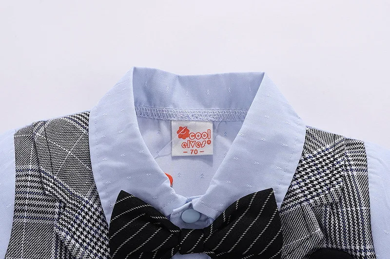 Новые джентльменские клетчатые комбинезоны с короткими рукавами + жилет и черный