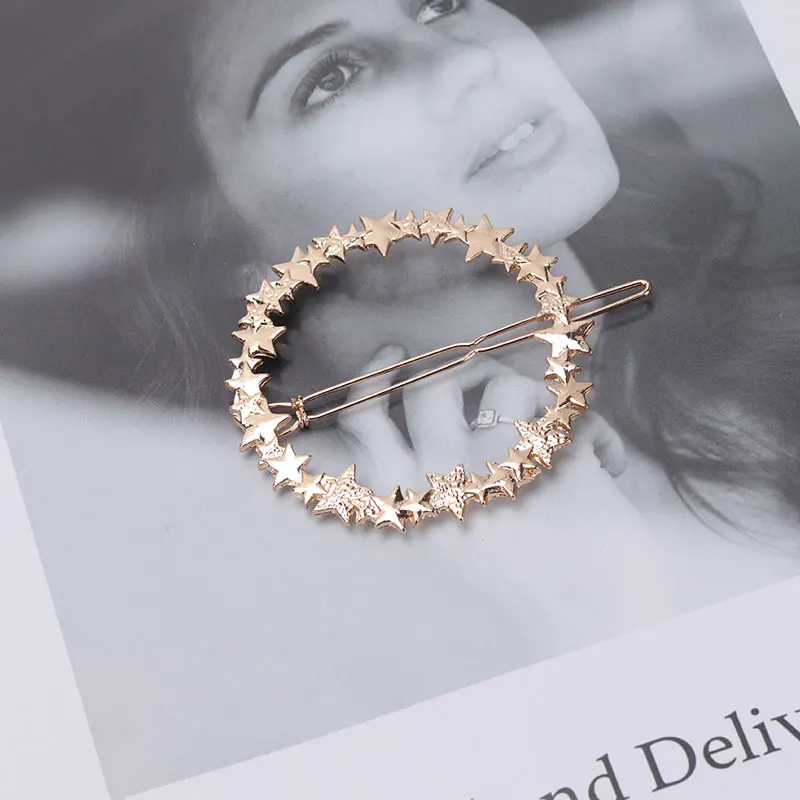 2019 простые аксессуары для волос из металлического сплава звезды луна ангел